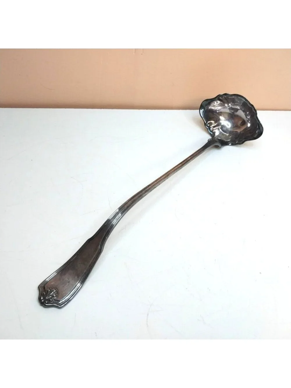 Reed & Barton Silver Plated Punch Ladle Ornate Handle Vintage 16